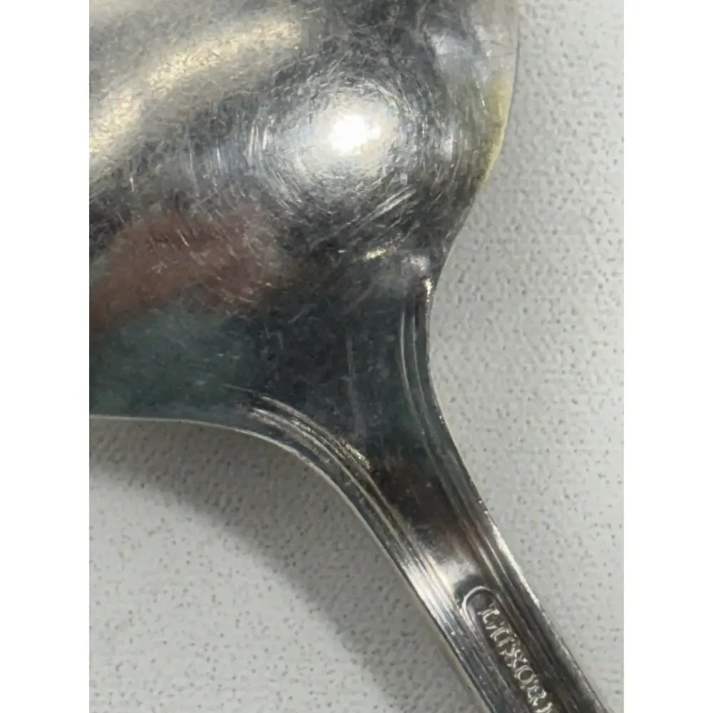 Vintage Wm A Rogers Luxor Plate Silverplate 8.5” Serving Spoon Art Deco